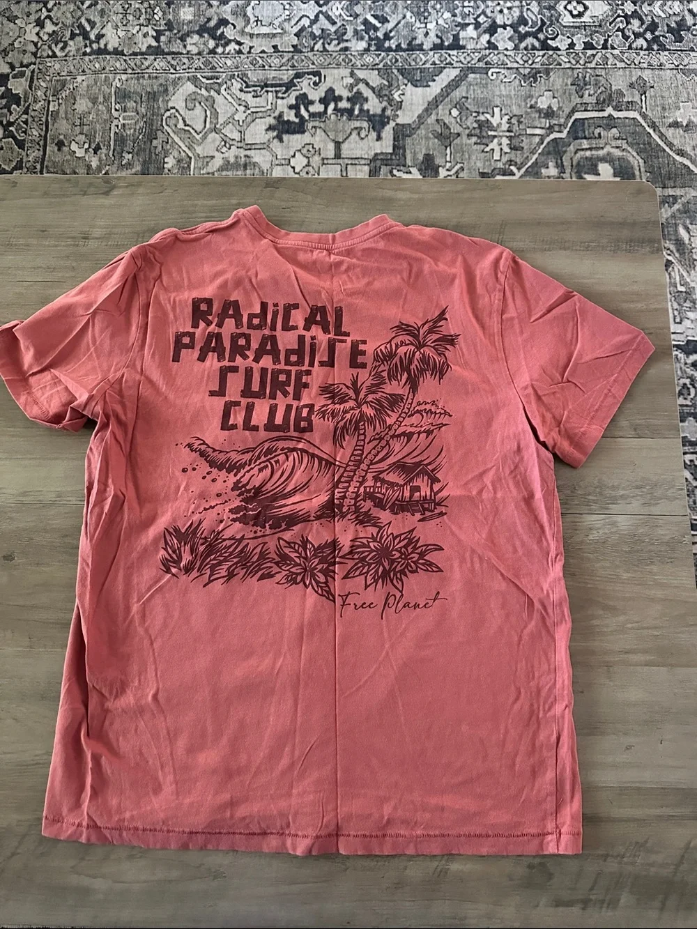 Red Graphic 'Radical Paradise Surf Club' Tee